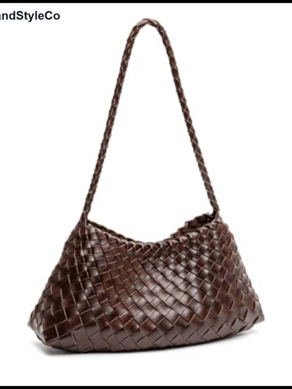 Woven Hobo Shoulder Bag for Women Vegan Leather Small Purse